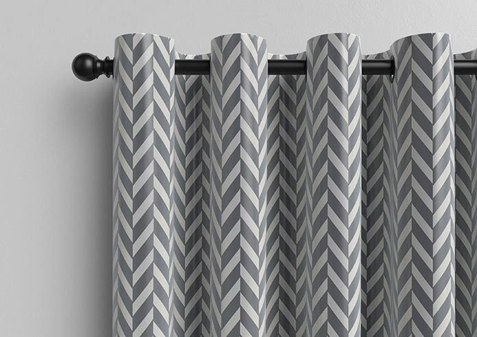 Chevron Stripe, Grey - Made to Measure Curtains - Image 12